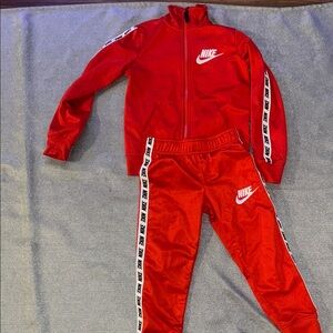 Nike Red Athletic Tracksuit